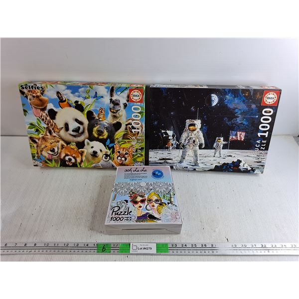 (3) 1000 pc Jigsaw Puzzles - (2-Educa, 1-Sure-Lox)