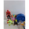 Image 2 : Spider-Man Figure, Coin Bank, Misc Toys