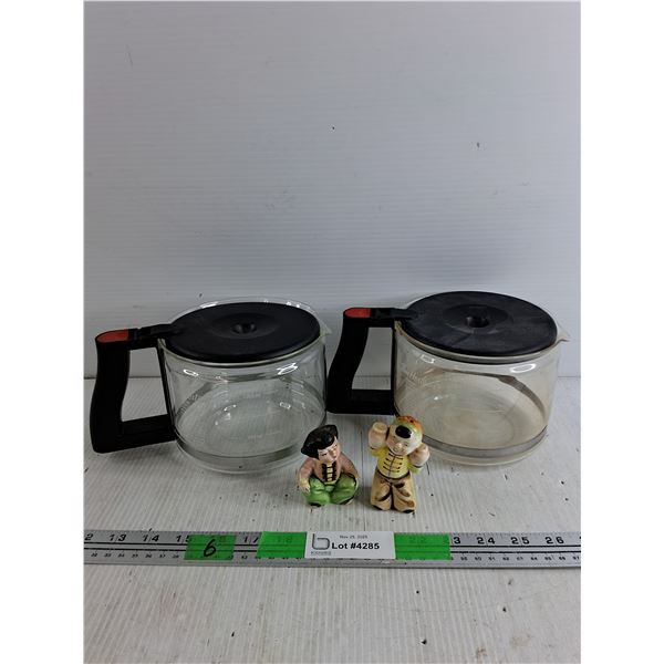 Tim Hortons Coffee Pots, Ceramic Japan Salt & Pepper Shakers