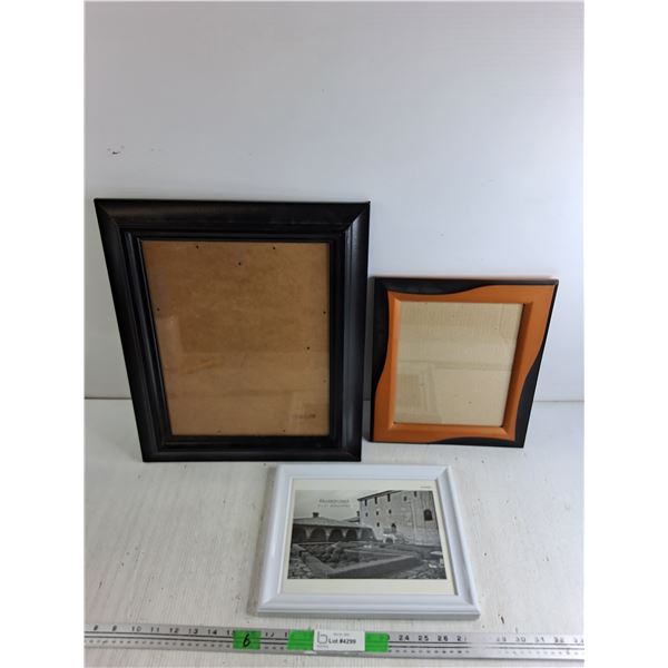 (3) Picture Frames - 18" x 15", 13" x 10"