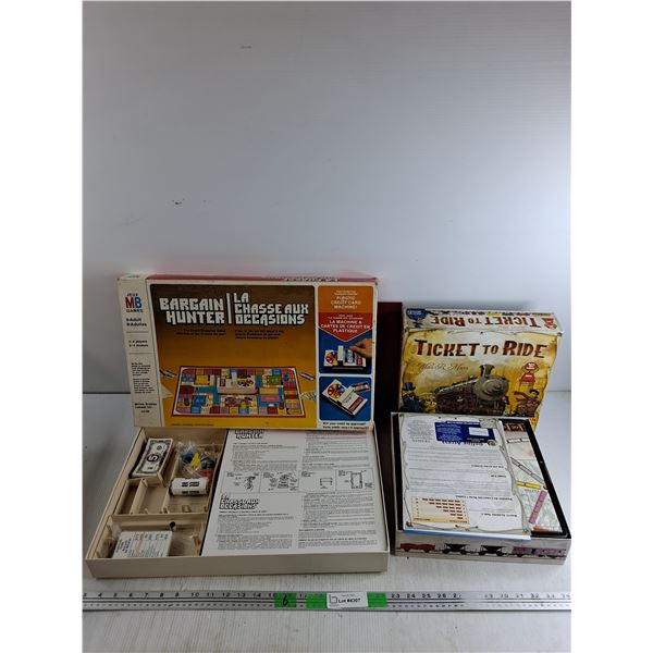 Bargain Hunter & Ticket to Ride Games -Complete