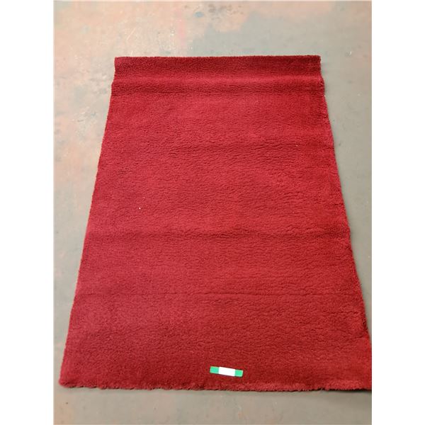 *Ikea Red Rug 76" x 53", Cannot Ship
