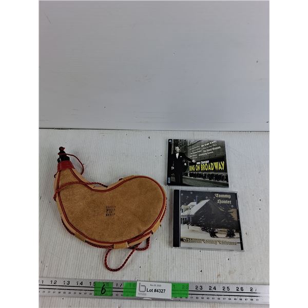 Leather Canteen Water Bottle (New), Bing Crosby & Tommy Hunter CDs