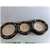 Image 5 : Pfaltzgraff - Cayman-  Ceramic Dining Plates (4), Small Plates (8) & Bowls (8) - Nice Condition