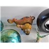 Image 3 : Ceramic Orbs, Candle Holder, Nesting Dogs, Glass Pig, West Germany Hummingbird, Xmas Paper