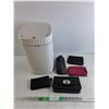 Image 1 : Electric Trash Bin, 15" x 9" x 9", Various Wallets (Fossil, Mundy, Coach, etc), Handbag