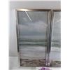 Image 2 : (2) Framed Wall Art Prints 28" x 15", Wall Art Print 12" x 12" - PICK UP