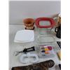 Image 2 : Wine Opener, Planter, Spatulas, Camo Oven Mitts, Storage Jar, Wine Glass Markers, Misc