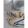 Image 5 : Spinning Top, Enamel Cooking Pot, Playing Cards, Hangers, Coat Rack, Trash Bin, Misc