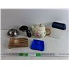 Ceramic Tea Pot, Salad Hands, Coffee Pot, Steamer, Tupperware Spoon Rest,  Misc