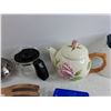 Image 4 : Ceramic Tea Pot, Salad Hands, Coffee Pot, Steamer, Tupperware Spoon Rest,  Misc