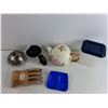 Image 7 : Ceramic Tea Pot, Salad Hands, Coffee Pot, Steamer, Tupperware Spoon Rest,  Misc