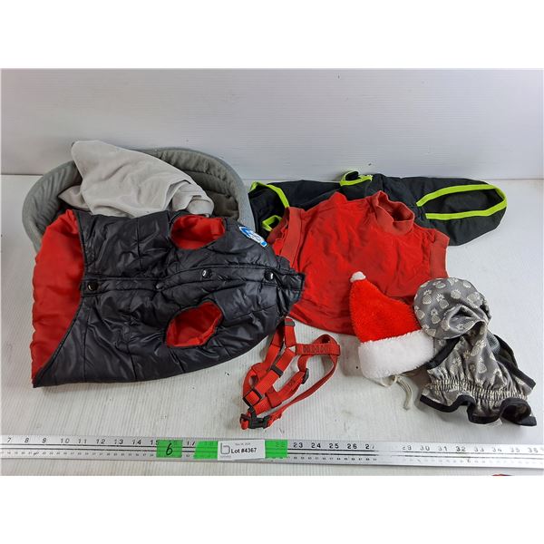 Sm & Med Dog Clothes, Jackets, Pet Bed, Harness- Clean