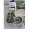 Image 3 : Osterizer 12 Speed Blender  &  Baby Bullet Blender Set & Molds- Both Power On- Working