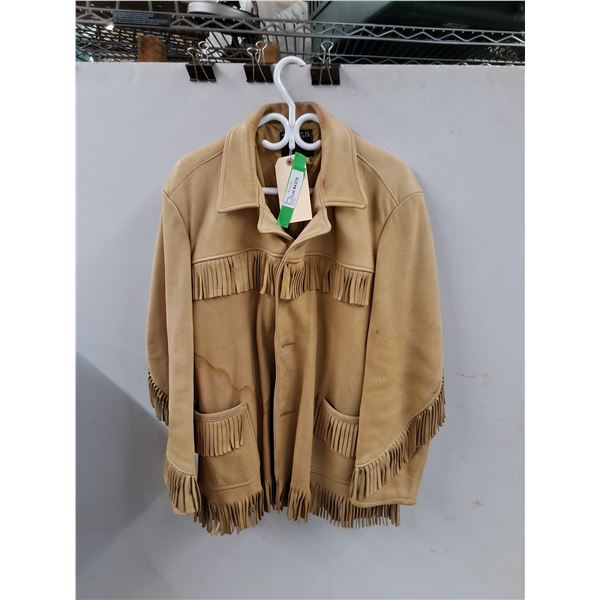 *Suede Leather Cowboys Jacket - Size L to XL, Some Damage
