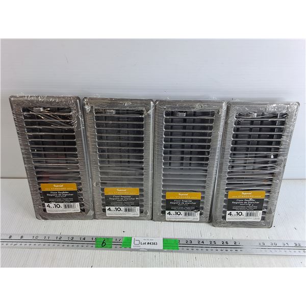 (4) Floor Registers - New
