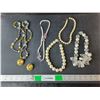 Image 1 : (5) Necklaces & Pair of Clip On Earrings
