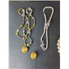 Image 3 : (5) Necklaces & Pair of Clip On Earrings