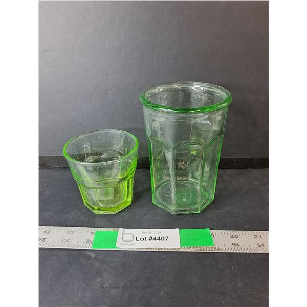 Green Drinking Glass Set