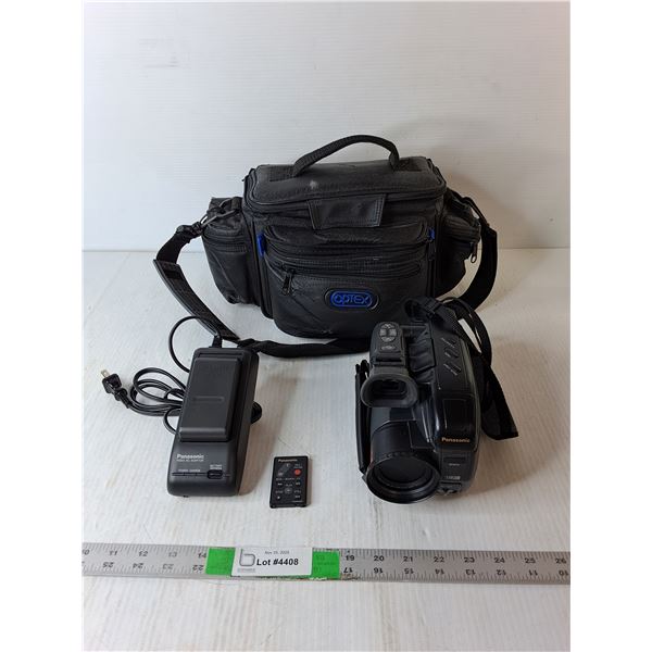 Panasonic Camcorder- As Is, (2) Batteries, Charger & Case