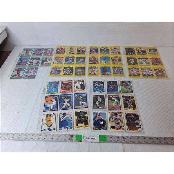 Approx. (10) Pages of Baseball Cards- Mike Perez, Mike Humphreys, Misc.