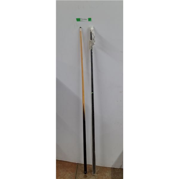 * Minnesota Fats Pool Cue & Helper Up to 57", Cannot Ship