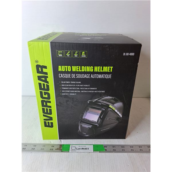 Evergear Auto Welding Helmet,NIB