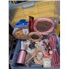 Image 3 : Woods Propane Stove & Plastic Tote with Craft Supplies - PICK UP ONLY