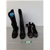 (2) Pairs of Women's Faux Leather Boots- 6 & 36