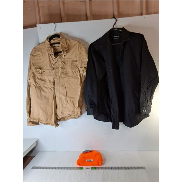 (2) Men's Shirts-L & Toque