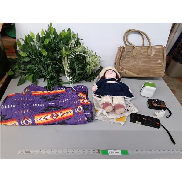 Navajo Style Pillowcase, Prada Purse- Cannot Authenticate, Artificial Plants, MIsc.