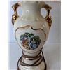 Image 2 : Victorian Style Painted Lamp with Bulb & Shade- Powers On 20"