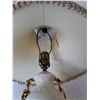 Image 3 : Victorian Style Painted Lamp with Bulb & Shade- Powers On 20"