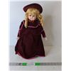 Image 1 : Porcelain Doll with Stand 17"