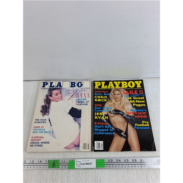 (2) Playboy Magazines