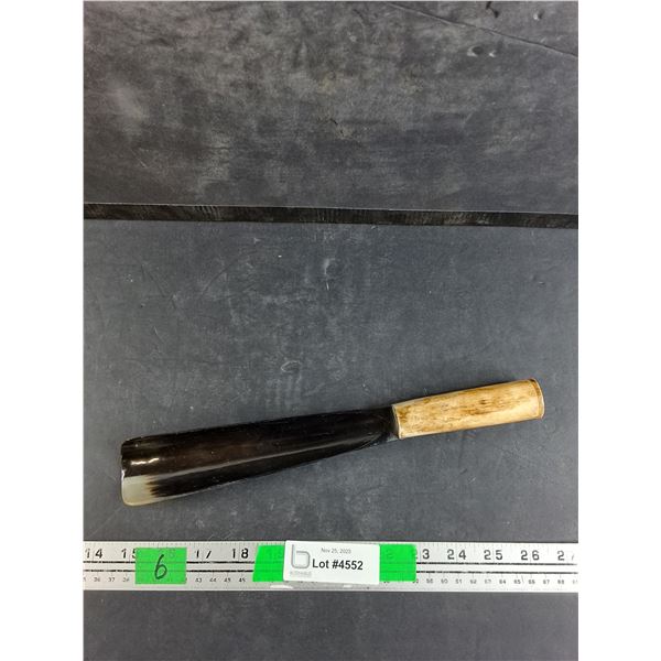 Shoe Horn - Made From a Real Horn &  Bone