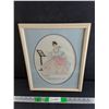 Framed Rebecca Embroidery Wall Art 15" x 12"