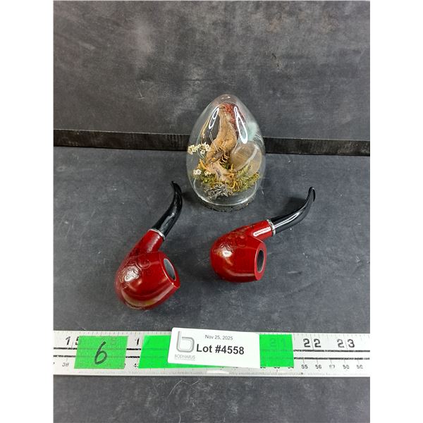 (2) Smoking Pipes, Table Decor