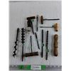 Vintage Hand Augers & Woodworking Tools Assortment