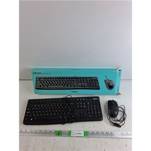 Logitech MK120 Keyboard & USD Mouse - As Is