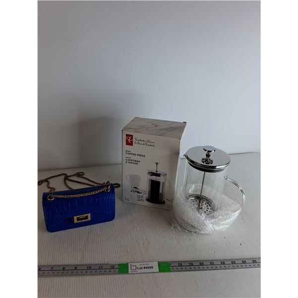 Coffee Press & Costume Purse
