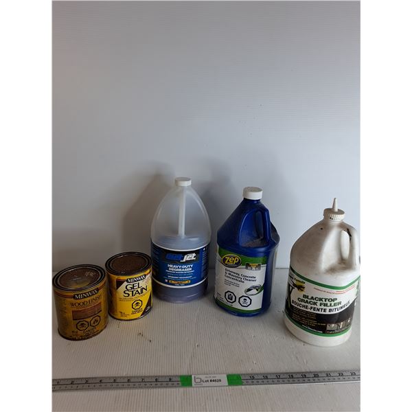 Wood Finish 1/8 Full, Gel Stain 1/2 Full,  Concrete Cleaner Full- Cannot Ship