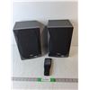 Image 1 : (2) Yamaha Speakers 12.5" Tall & Remote-Untested