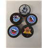 Image 2 : (10) Collector Hockey Pucks- Calgary Flames, Toronto Maple Leafs, Hockey Hall of Fame, Misc.