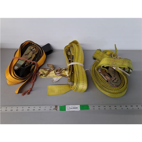 (3) Tie Down Straps- 2" x 27' & 2" x 30'