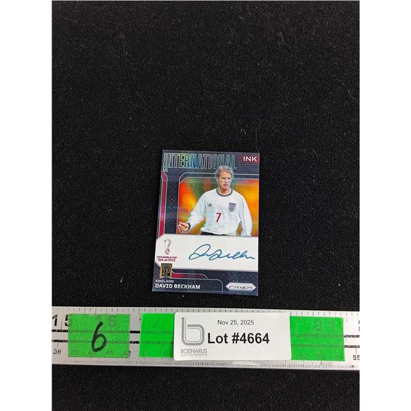Panini International Ink David Beckham Trading Card - Authenticity Not Guaranteed