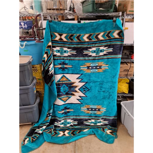 Indigenous Style Throw Blanket 85" x 75"