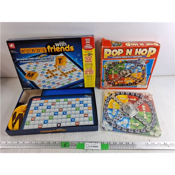 Words With Friends & Pop N Hop Games - As Is