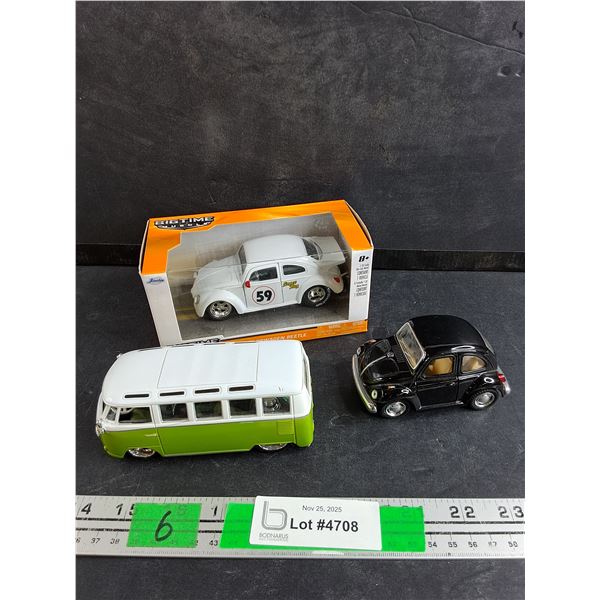 Die Cast 1959 & 1967 Volkswagen Beetle & Volkswagen Samba Van