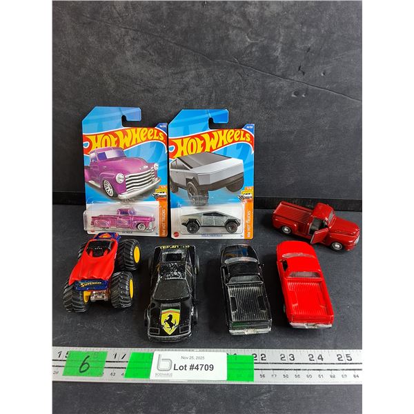 Various Hot Wheels Die Cast Cars & Trucks